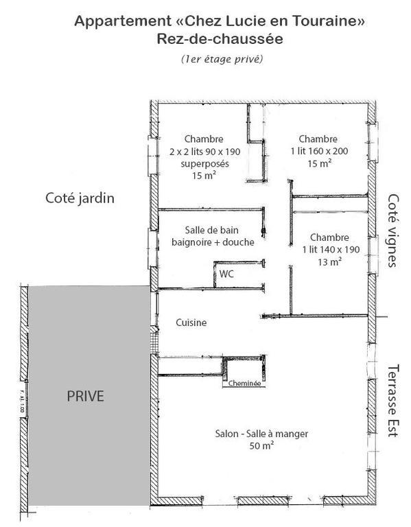 Вилла Chez Lucie En Touraine Монлуи-сюр-Луар Экстерьер фото